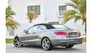 Mercedes-Benz E200 Coupe AMG Convertable - Full Agency History - Immaculate Condition - AED 2,624 PM - 0% DP