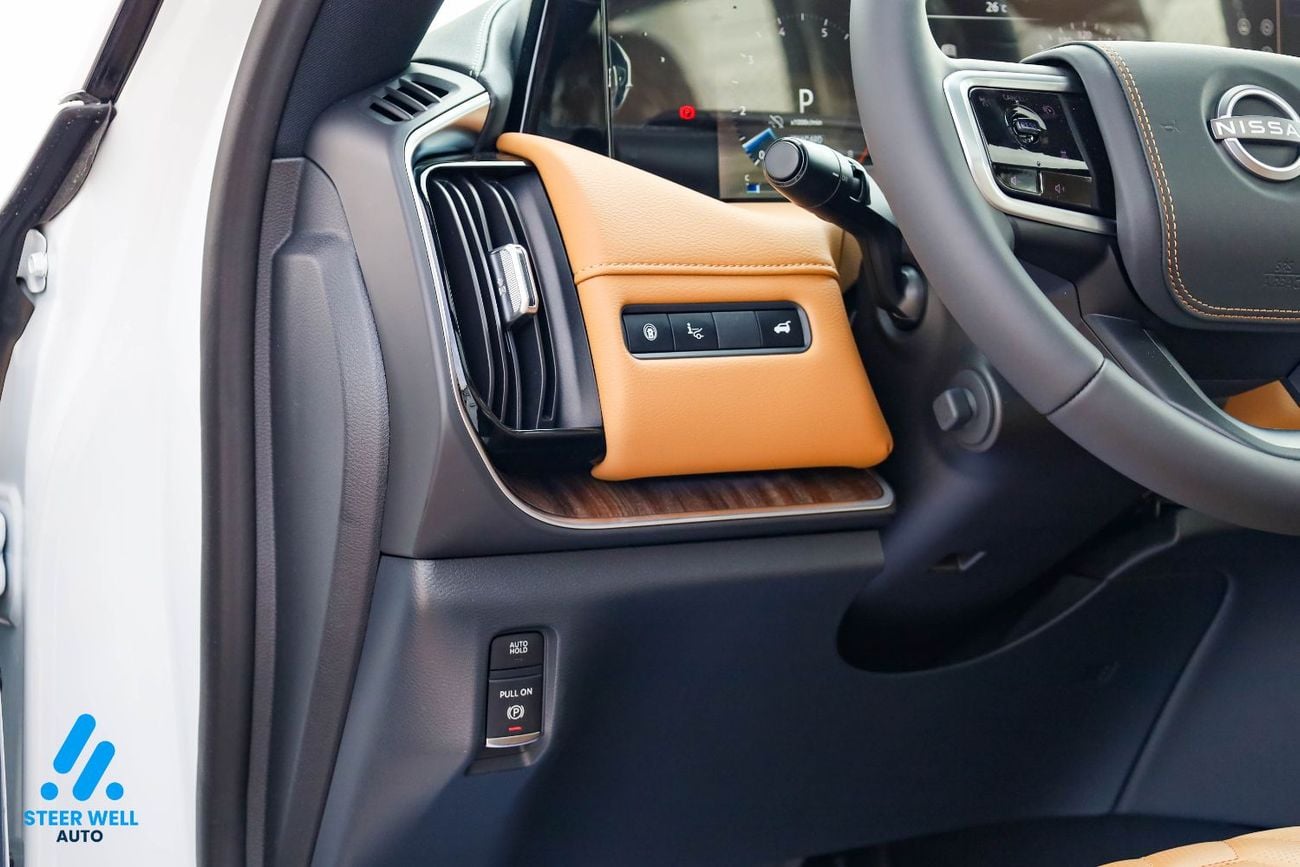 نيسان باترول 2026 LE Platinum | GCC | 3.5L T-T V6 | AWD | 9AT | Tan Interior | Height Control