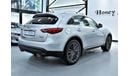 Infiniti QX70 EXCELLENT DEAL for our Infiniti QX70 Limited ( 2018 Model ) in Silver Color GCC Specs
