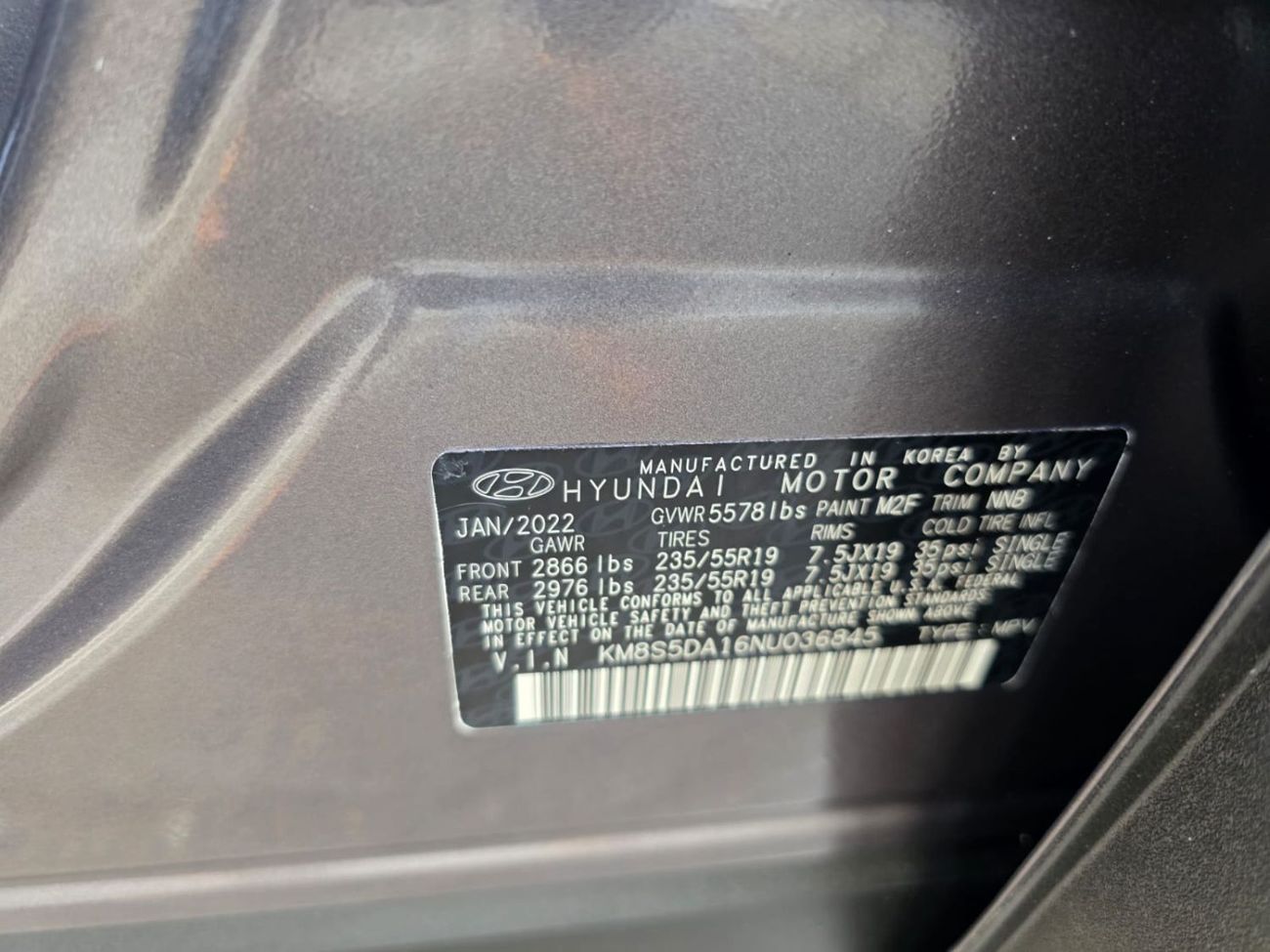 Hyundai Santa Fe limited 1.6T hybrid engine Panoramic roof and 360 camera