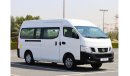 Nissan Urvan 2017 | NV350 COMMUTER VAN | 13 SEATER, MANUAL, PETROL | GCC SPECS - EXCELLENT CONDITION