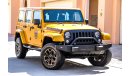 Jeep Wrangler Sahara Unlimited (Rubicon Kit) 2014 GCC under Warranty with Zero Down-Payment.