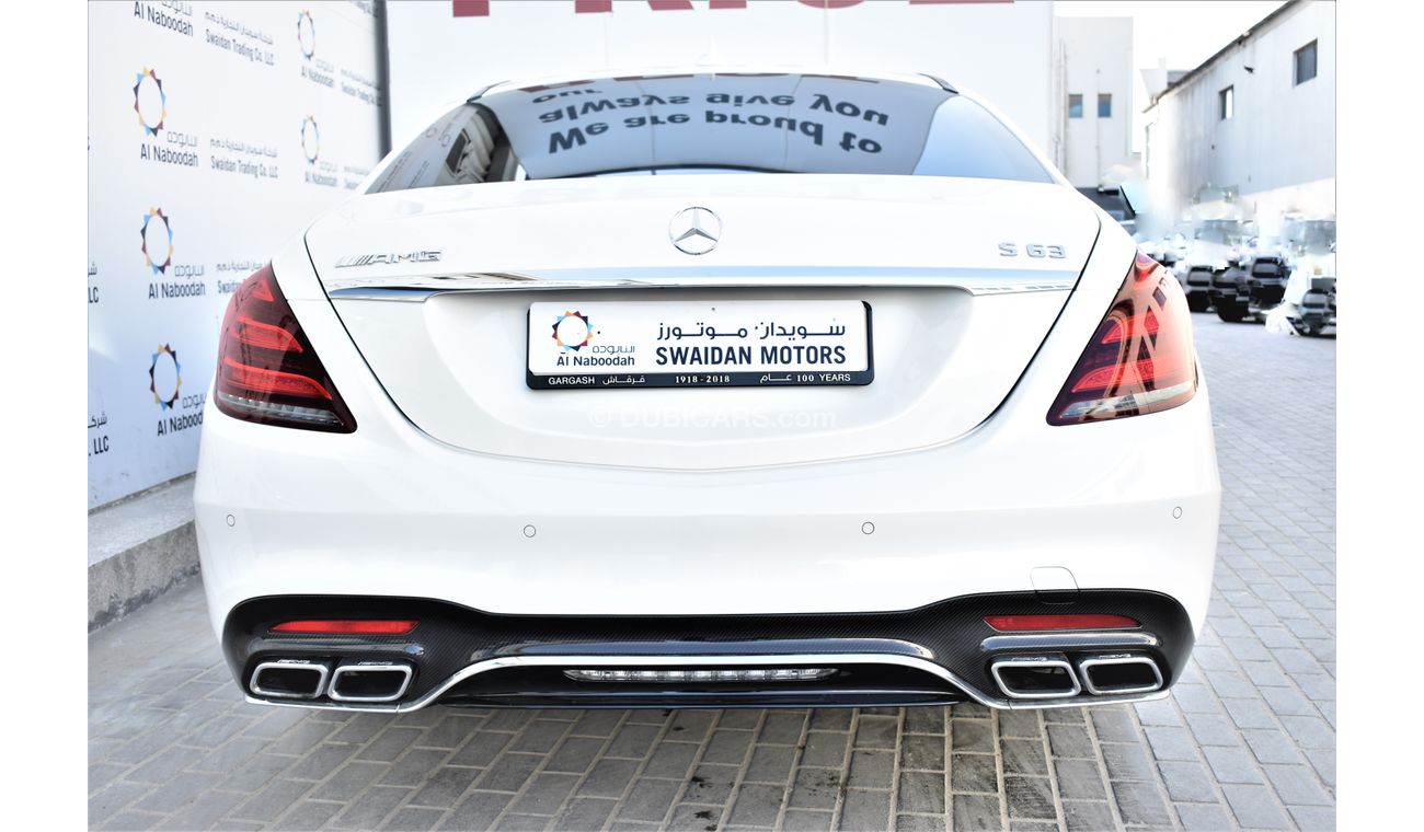 Mercedes-Benz S 63 AMG 4.0L V8 BI TURBO 4 MATIC+ 2018 GCC AGENCY WARRANTY