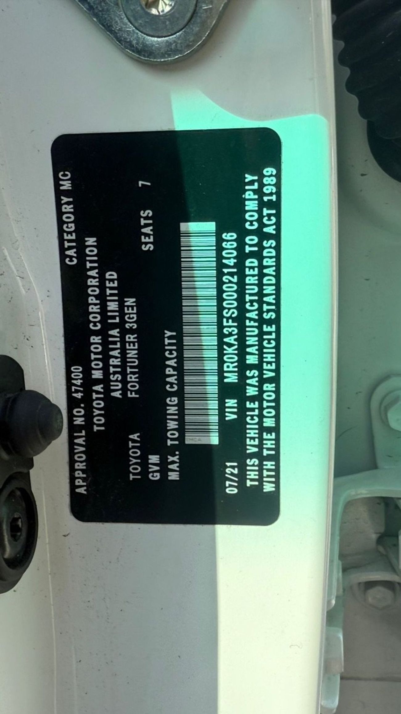 تويوتا فورتونر GXL export from Australia