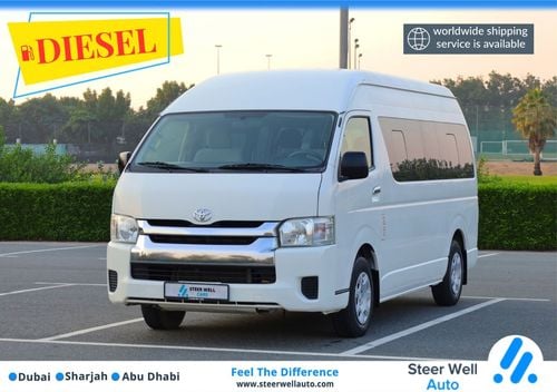 تويوتا هاياس 2015 | COMMUTER DLX HIGHROOF | 15 SEATS - DIESEL - M/T | GCC SPECS | EXCELLENT CONDITION
