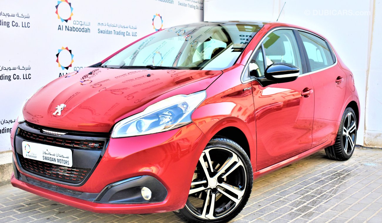 Peugeot 208 1.6L GT LINE HATCHBACK 2018 GCC DEALER WARRANTY STARTING FROM 39,900 DHS