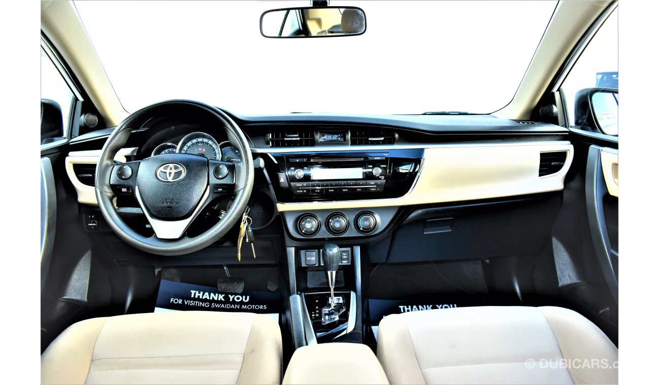 Toyota Corolla 2.0L SE 2016 MODEL WITH DEALER WARRANTY STARTING FROM. 39,900 DHS