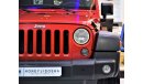 Jeep Wrangler ORIGINAL PAINT ( صبغ وكاله ) AMAZING Jeep Wrangler Sport Unlimited 2014 Model!! in Red Color! GCC Sp