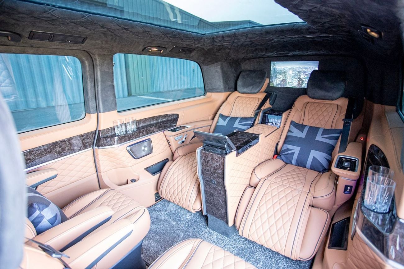 Mercedes Benz V300 Senzati® Jet Class® Oryx Edition® 6 Seat Saddle Brown Leather