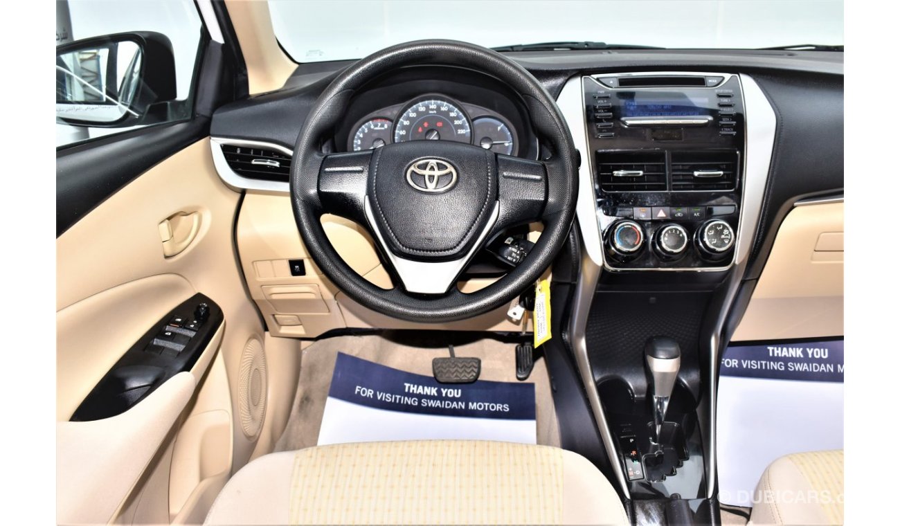 Toyota Yaris AED 800 PM I 1.5L SE 2019 GCC DEALER WARRANTY