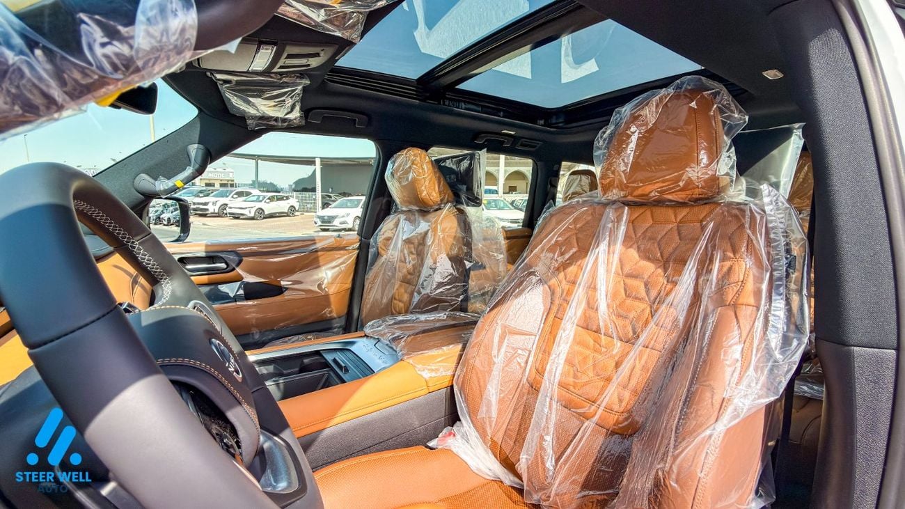 Nissan Patrol Super Safari LE Platinum 2026 | Twin-Turbo AWD | 9AT | Dual-Tone White & Black | Tan Interior | Height-Control