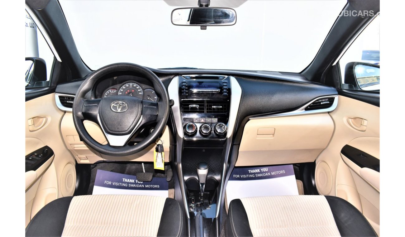 Toyota Yaris AED 978 PM | 1.3L HB SE GCC DEALER WARRANTY