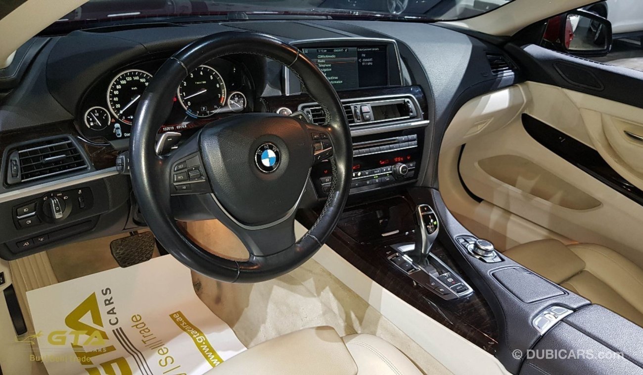 بي أم دبليو 640 "RESERVED" 2012 BMW 640i Coupe, Service History, GCC