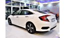 Honda Civic UNDER WARRANTY UNTIL 2023 ( ORIGINAL PAINT ( صبغ وكاله ) AMAZING Honda CIVIC 2019 Model!! in White C