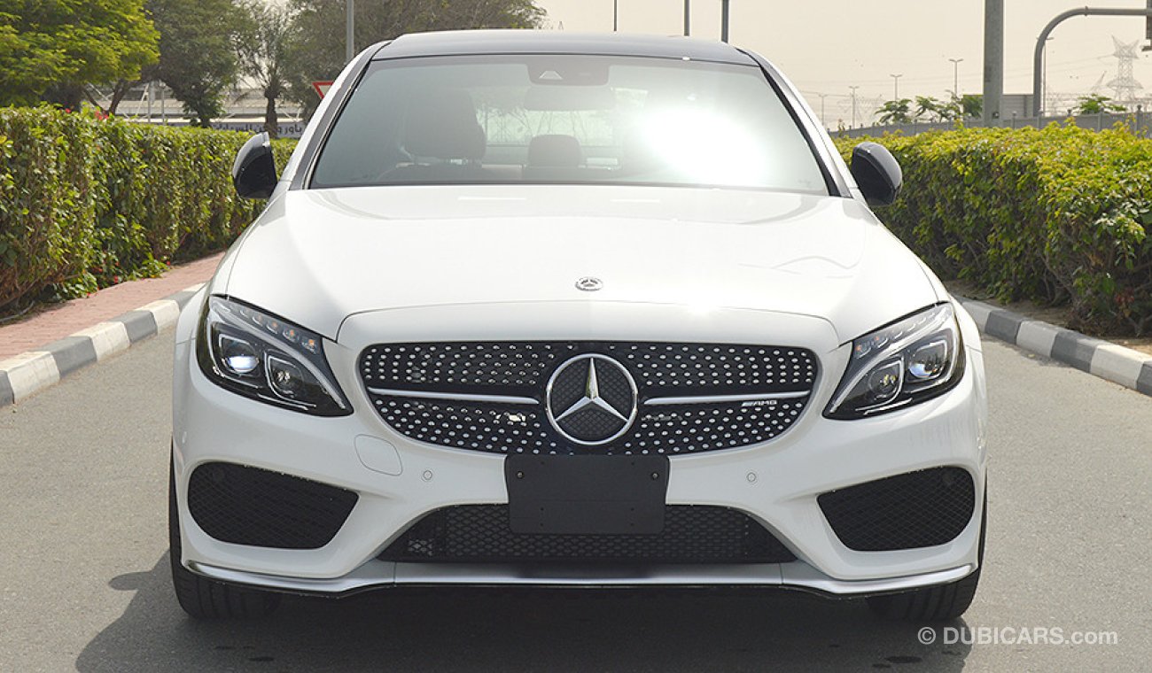 Mercedes-Benz C 43 AMG 2018, 4MATIC, 3.0L V6-Biturbo GCC, 0km with 2 Years Unlimited Mileage Warranty