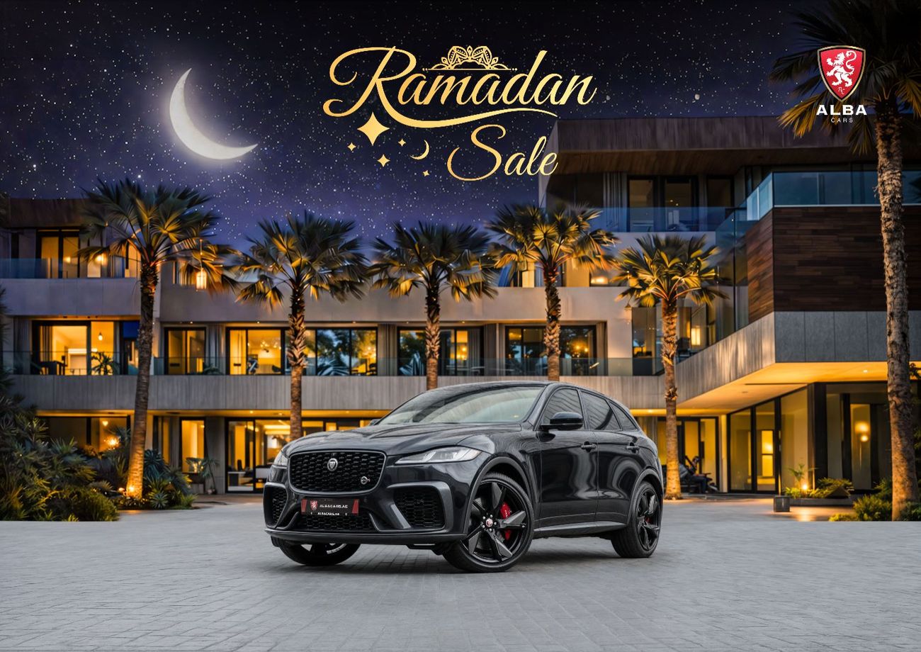 Jaguar F Pace F-Pace SVR | 5,875 P.M | 0% Downpayment | FULL AL TAYER HISTORY! | Ramadan Offer!