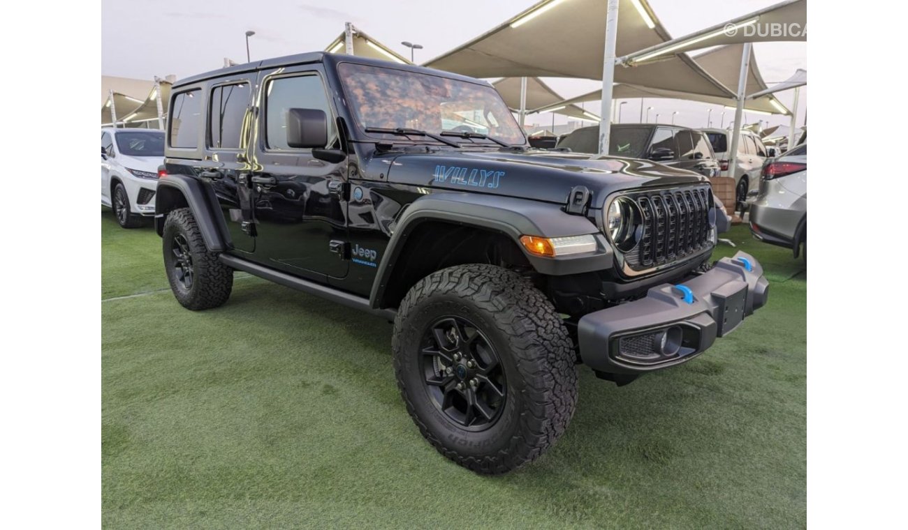 جيب رانجلر JEEP WRANGLER 2024 HYBRID 4/4 WILLYS  ALSO CHARGING WIRES AVALIBLE CAR IS CLEAN SAME LIKE  NEW ZERO