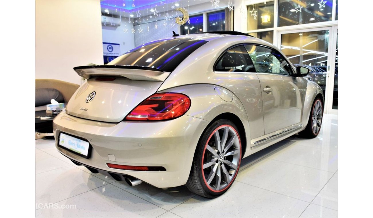 Volkswagen Beetle AGENCY WARRANTY UNTIL 2023 Volkswagen Beetle Turbo R-Line 2016 Model!! in Gold Color! GCC Specs