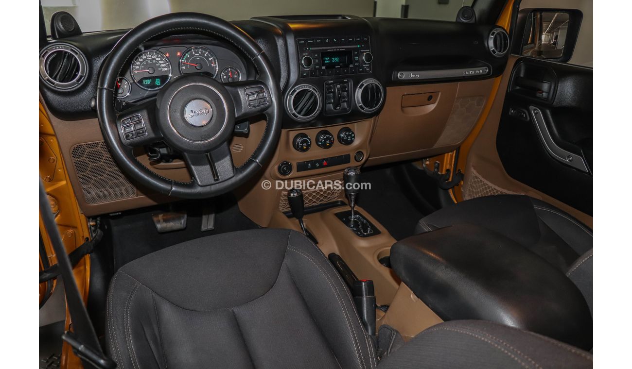 Jeep Wrangler Sahara Unlimited (Rubicon Kit) 2014 GCC under Warranty with Zero Down-Payment.
