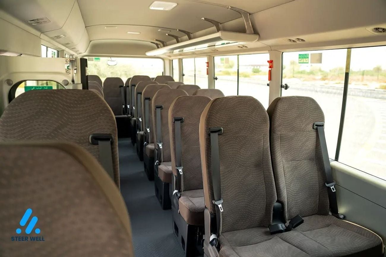 Toyota Coaster BUS 2025 | 23-Seater Bus 4.0L Diesel RWD GCC Specs Full Option White | Contact Now