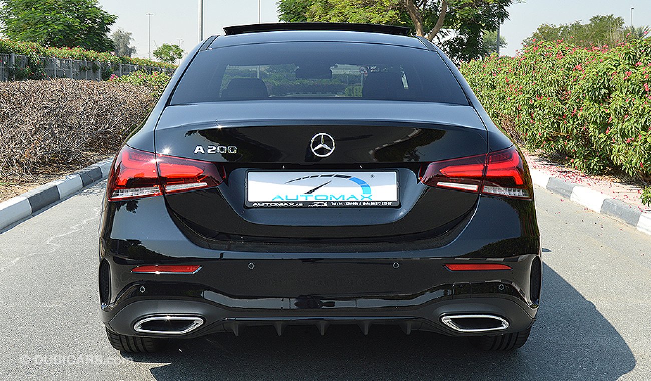 مرسيدس بنز A 200 AMG 2020, I-4 GCC, 0km with 2 Years Unlimited Mileage Warranty + 3 Years FREE Service at EMC