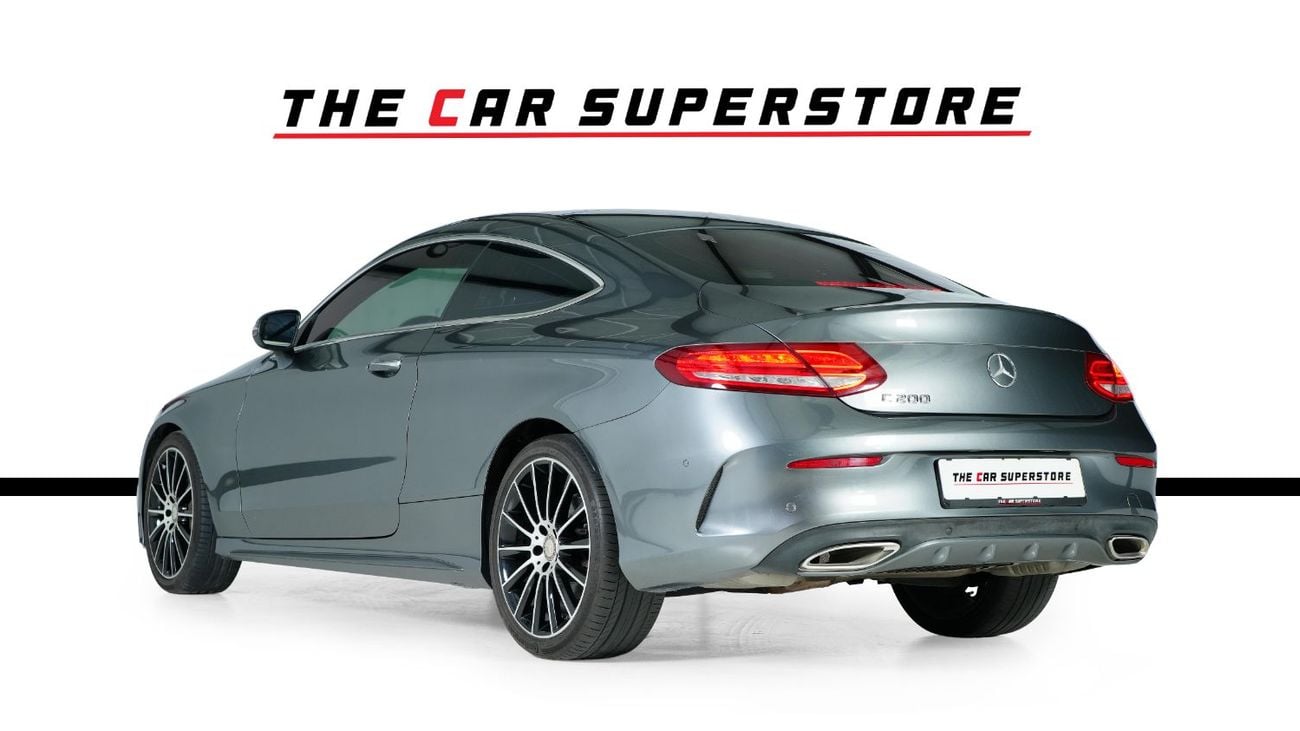 Mercedes Benz C200 AMG Coupe- GCC-Selenite Grey-AMG Body Styling-Panoramic Roof