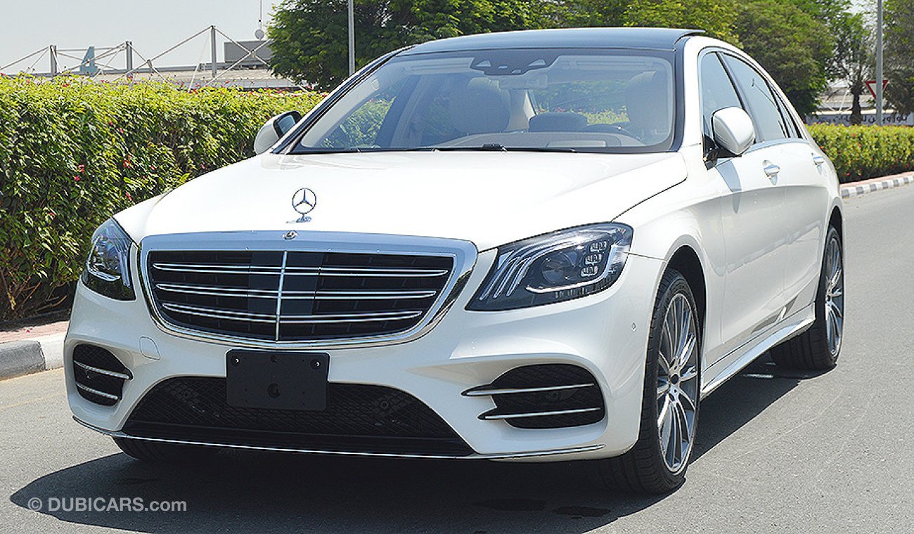 Mercedes-Benz S 560 2018, 4.0L V8-biturbo 4Matic, GCC, 0km with 2 Years Unlimited Mileage Warranty