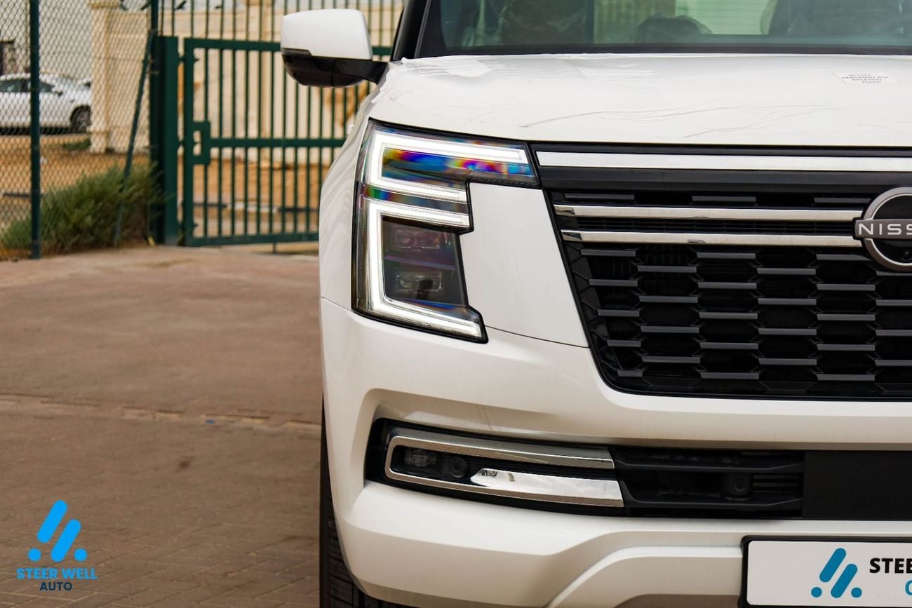 نيسان باترول 2026 LE Platinum | GCC | 3.5L T-T V6 | AWD | 9AT | Tan Interior | Height Control