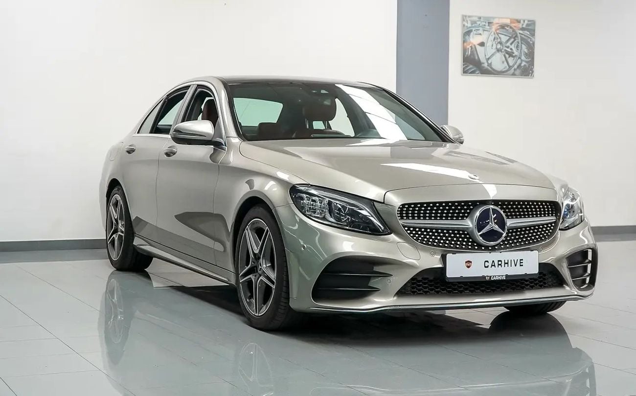 مرسيدس بنز C 200 أفانتجاردي 1,365/Month | C200 AMG | GCC - Under Warranty | Accidents Free