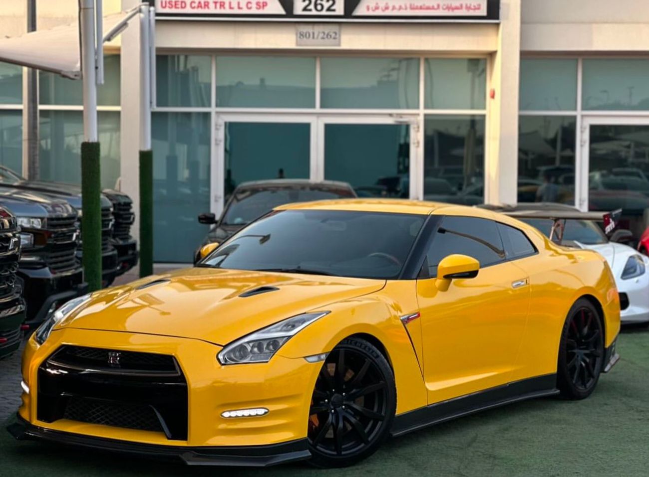 نيسان جي تي ار نيسان GT-R خليجي 2016 فل ابشن بحاله ممتازه بدون حوادث