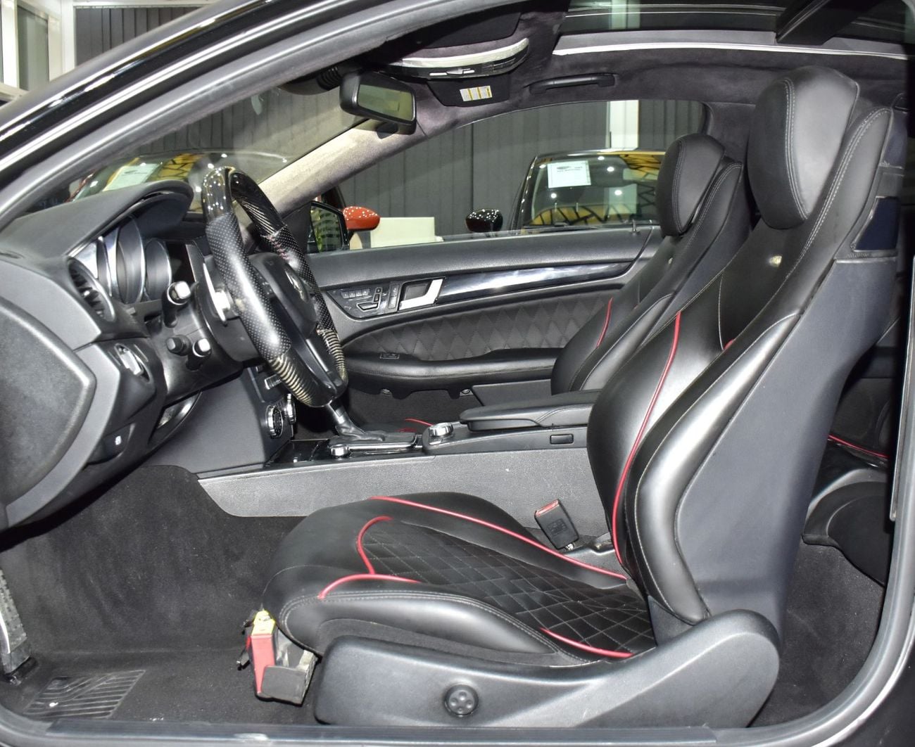 Mercedes-Benz C 63 AMG EXCELLENT DEAL for our Mercedes Benz C63 AMG ( 2013 Model ) in Black Color GCC Specs