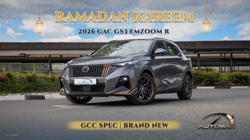 GAC GS3 Emzoom R 1.5T 2026 GCC 0Km With 5 Years Or 150,000 Km Warranty @Official Dealer