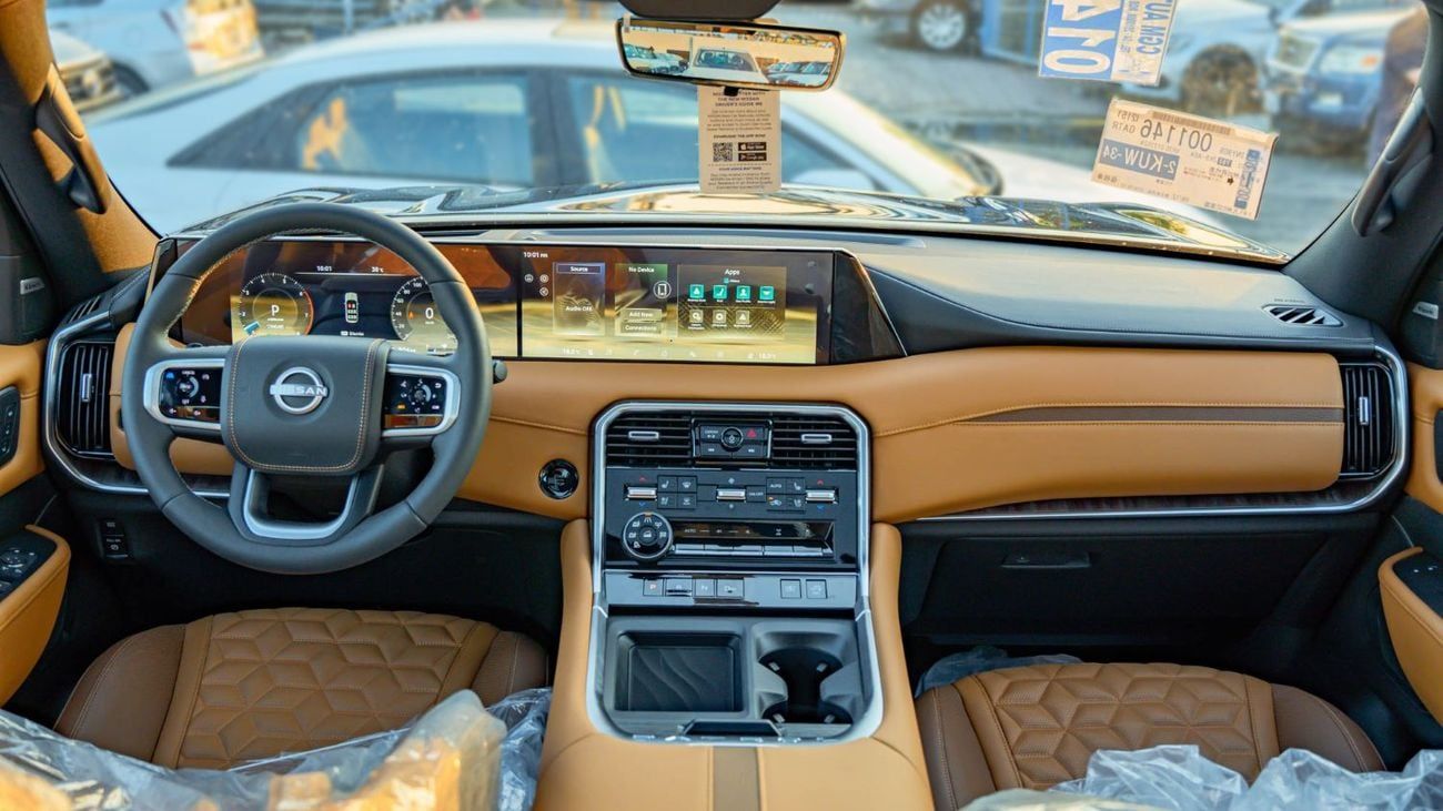 نيسان باترول 2026 Nissan Patrol 3.5L Petrol AT LE Platinum Twin Turbo (Black - Beige) (Export Only)