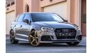 Audi RS3 Nardo Grey (Hatchback) 2018 GCC under Agency Warranty with Zero Down-Payment.