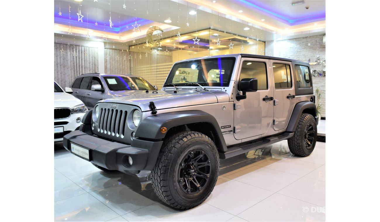 جيب رانجلر ORIGINAL PAINT ( صبغ وكاله ) Jeep Wrangler JK UNLIMITED SPORT 2018 Model!! in Grey Color! GCC