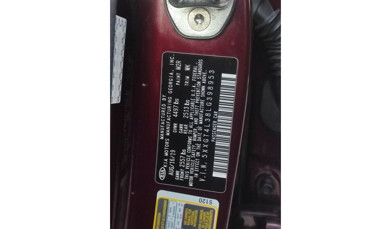 Kia Optima EX 2.0L Kia Optima 2020 usa full automatic