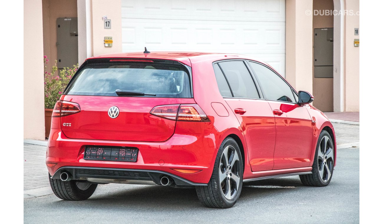 Volkswagen Golf GTI 2014 GCC under Warranty with Zero downpayment.