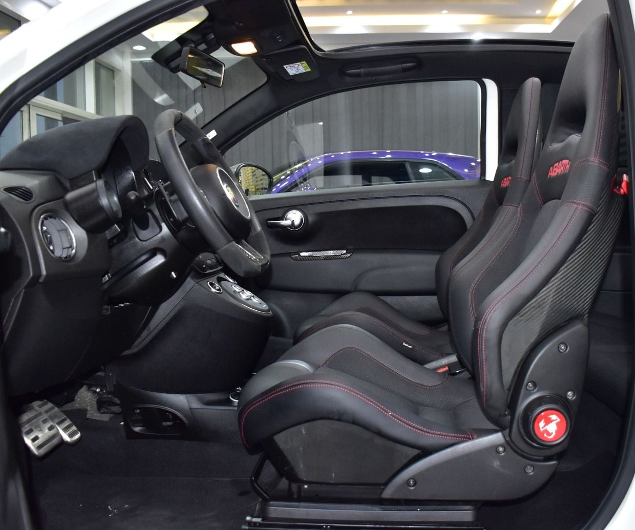 Abarth 595 EXCELLENT DEAL for our Abarth 595 Convertible Competizione ( 2022 Model ) in White Color GCC Specs