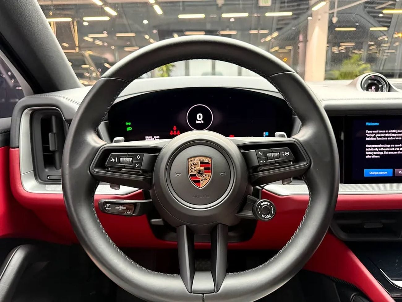 Porsche Cayenne 2024 Porsche Cayenne E-Hybrid Coupe (GCC Specs) – Grey with Red Interior