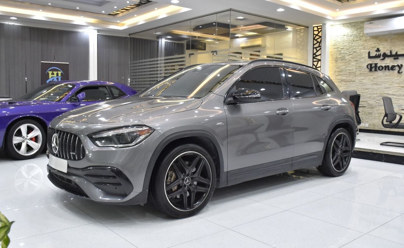 مرسيدس بنز GLA 35 AMG 4MATIC عرض ممتاز لسيارة مرسيدس بنز GLA35 AMG (موديل 2022) باللون الرمادي وبمواصفات أمريكية