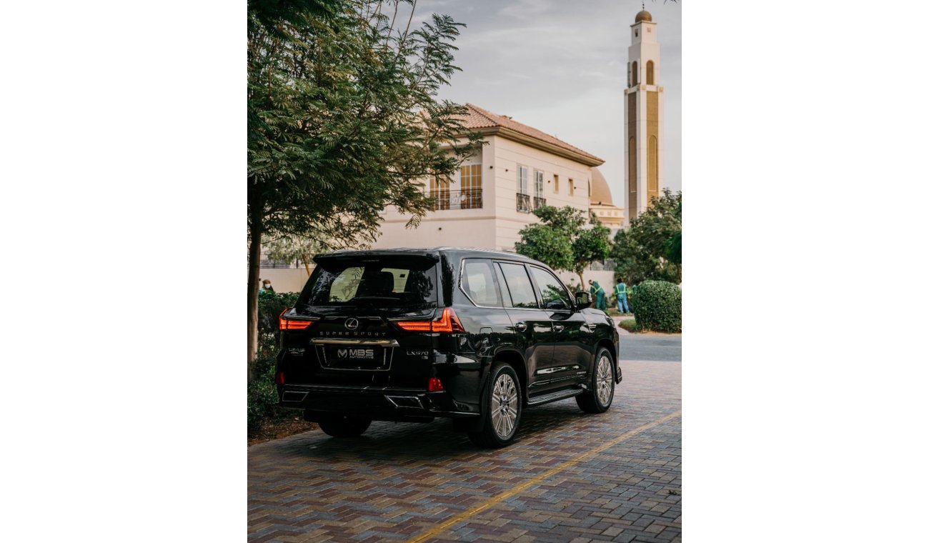 لكزس LX 570 Super Sport 5.7L Petrol Full Option with MBS Autobiography VIP Massage Seat and Samsung Digital Safe