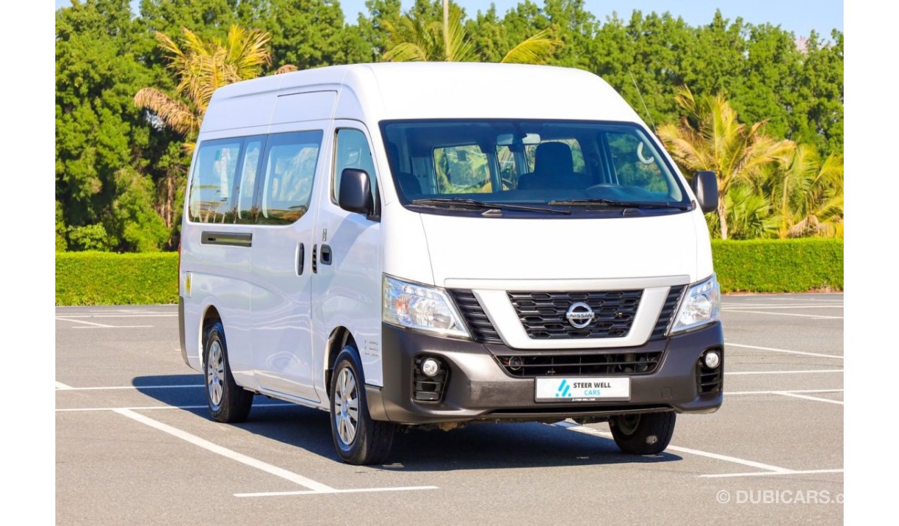 Nissan NV350 Urvan High Roof / 13 Executive Seats / 2.5 Petrol M/T / GCC / Like New Condition / Book Now