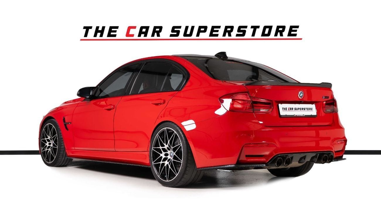 BMW M3 Competition 3.0L Rosso Corsa BMW Individual Color-Carbon Ceramic Brakes-Gold Brake Calipers