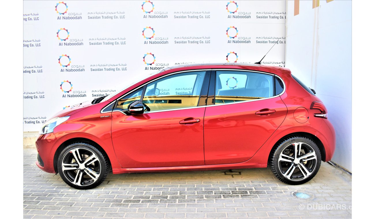 Peugeot 208 1.6L GT LINE HATCHBACK 2018 GCC DEALER WARRANTY STARTING FROM 39,900 DHS