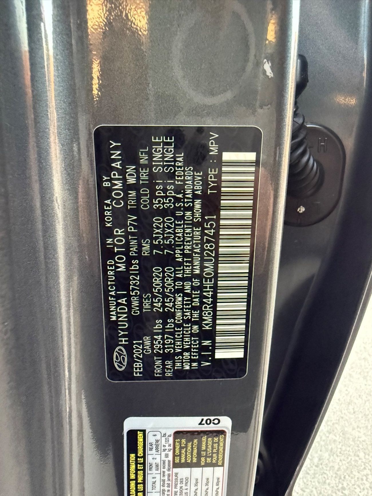 Hyundai Palisade 2021 LIMITED MOONROOF FULL OPTION SHAPE CHANGE USA SPEC