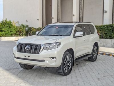 تويوتا برادو Toyota Prado 2022 LHD white exterior begie interior