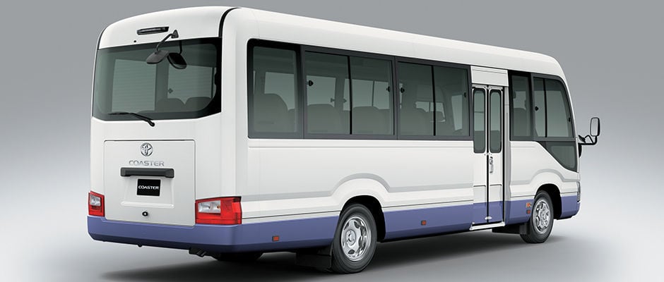 Toyota Coaster exterior - Rear Left Angled