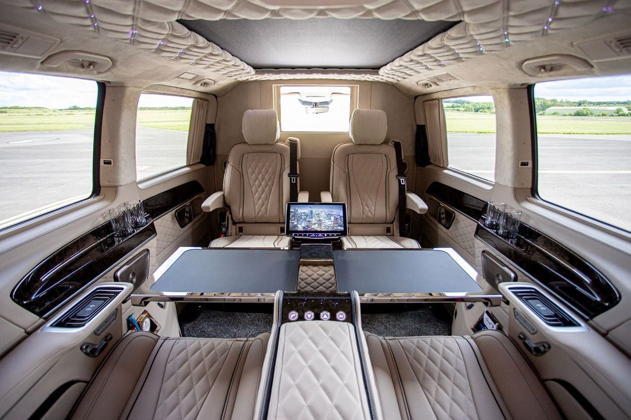 Mercedes Benz V300 AVANTGARDE Senzati® Jet Class® Oryx Edition® — Bespoke 6-Seat Silk Beige Leather | Mercedes-Benz Strategic Part