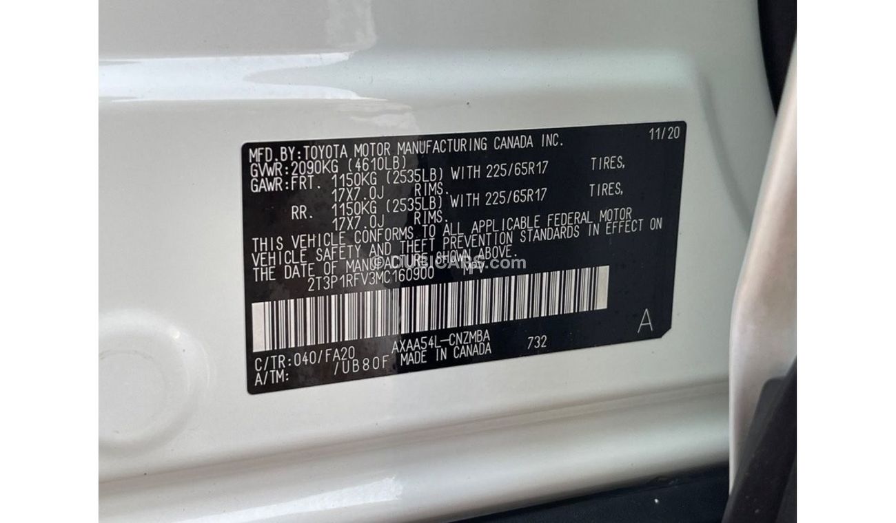 تويوتا راف ٤ 2021 TOYOTA RAV4 XLE 4x4 IMPORTED FROM USA