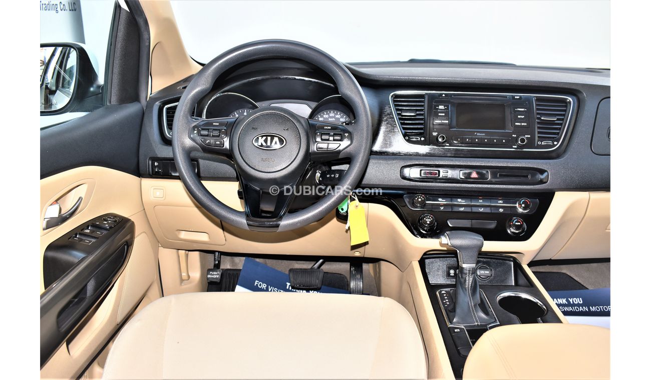 Kia Carnival AED 1439 PM | GRAND 3.3L LX V6 GCC DEALER WARRANTY